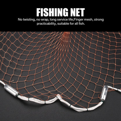 Saltwater Casting Net Set with Fish Basket – 12-Foot Diameter, 0.12" Mesh, Heavy-Duty Zinc-Plated Lead Sinkers for Rapid Sinking