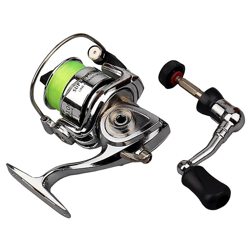 Mini 100 Spinning Fishing Reel – 4.3:1 High-Speed Gear Ratio, Aluminum Alloy Body, Interchangeable Rocker Arm, Ambidextrous