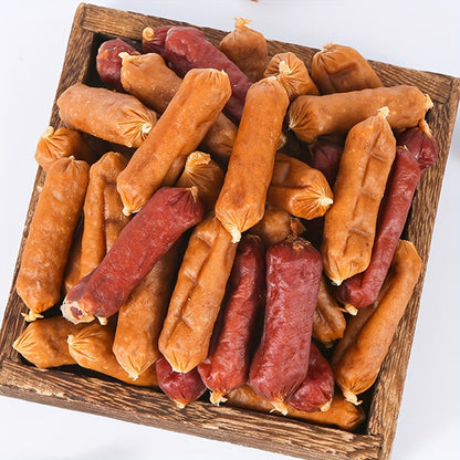 Soft Dog Sausage Snacks in Chicken or Duck Labels with 7.1-Ounce to 2.7-Pound Package Options
