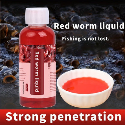 Liquid Fish Bait Red Worm Attractant – Powerful Fishing Bait Enhancer for Trout, Carp, Bass, Cod | 100ml Concentrated Fish Attractant Scent
