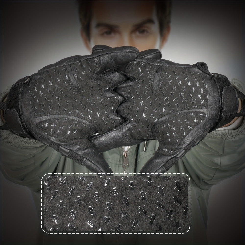 Tactical Full Finger Gloves with Touchscreen Compatibility – Camouflage Motorcycle Riding Gloves for Men Women, Anti-Slip Wear-Resistant