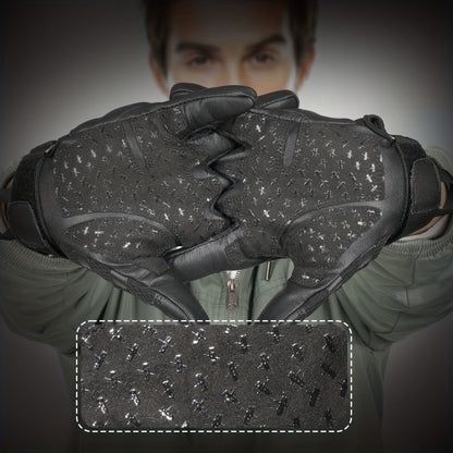 Tactical Full Finger Gloves with Touchscreen Compatibility – Camouflage Motorcycle Riding Gloves for Men Women, Anti-Slip Wear-Resistant