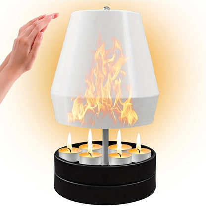 Portable Candle Heater with Hand Warmer & Candle Holder, 3-in-1 Multifunctional Metal Heater for Camping