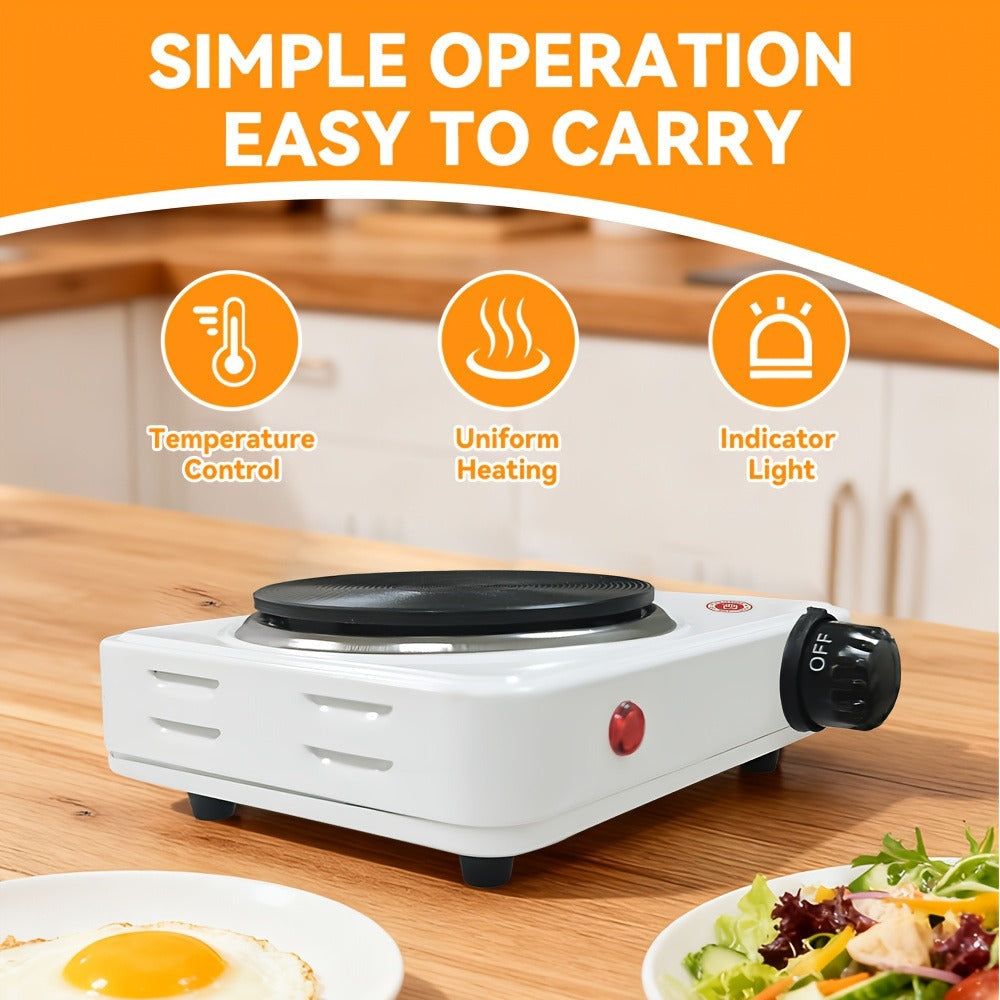 Electric Stove Desktop 5-Speed Temperature Control, Portable Electric Burner for Home & Camping, Compact Quick-Heating Countertop Stove