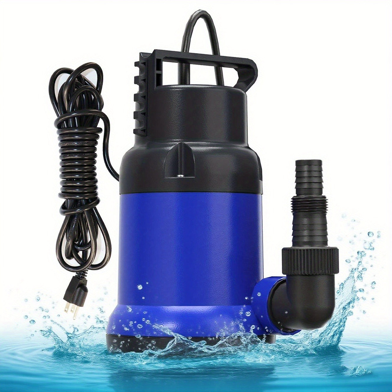 Submersible Sump Pump 1HP 4600GPH Portable Utility Water Pump for Pool Basement Flood Hot Tub
