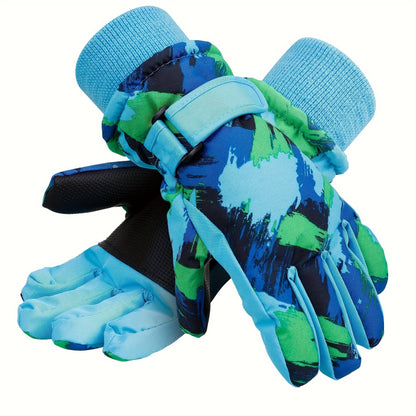 Winter Ski Gloves for Skiing & Cycling – Windproof Waterproof Thermal Gloves for Men & Women, Non-Slip Grip, Touchscreen Compatible