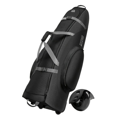 Golf Travel Bag with Reinforced Inline Wheels – 900D Heavy-Duty Oxford Padded Golf Club Travel Case with Shoes & Accessories Compartment