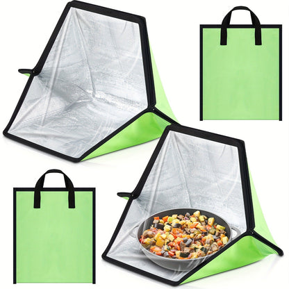 Solar Oven Portable Solar Cooker 2 Pack, Foldable Sun-Powered Camp Stove No Fuel Required, Lightweight Outdoor Cookware for Camping
