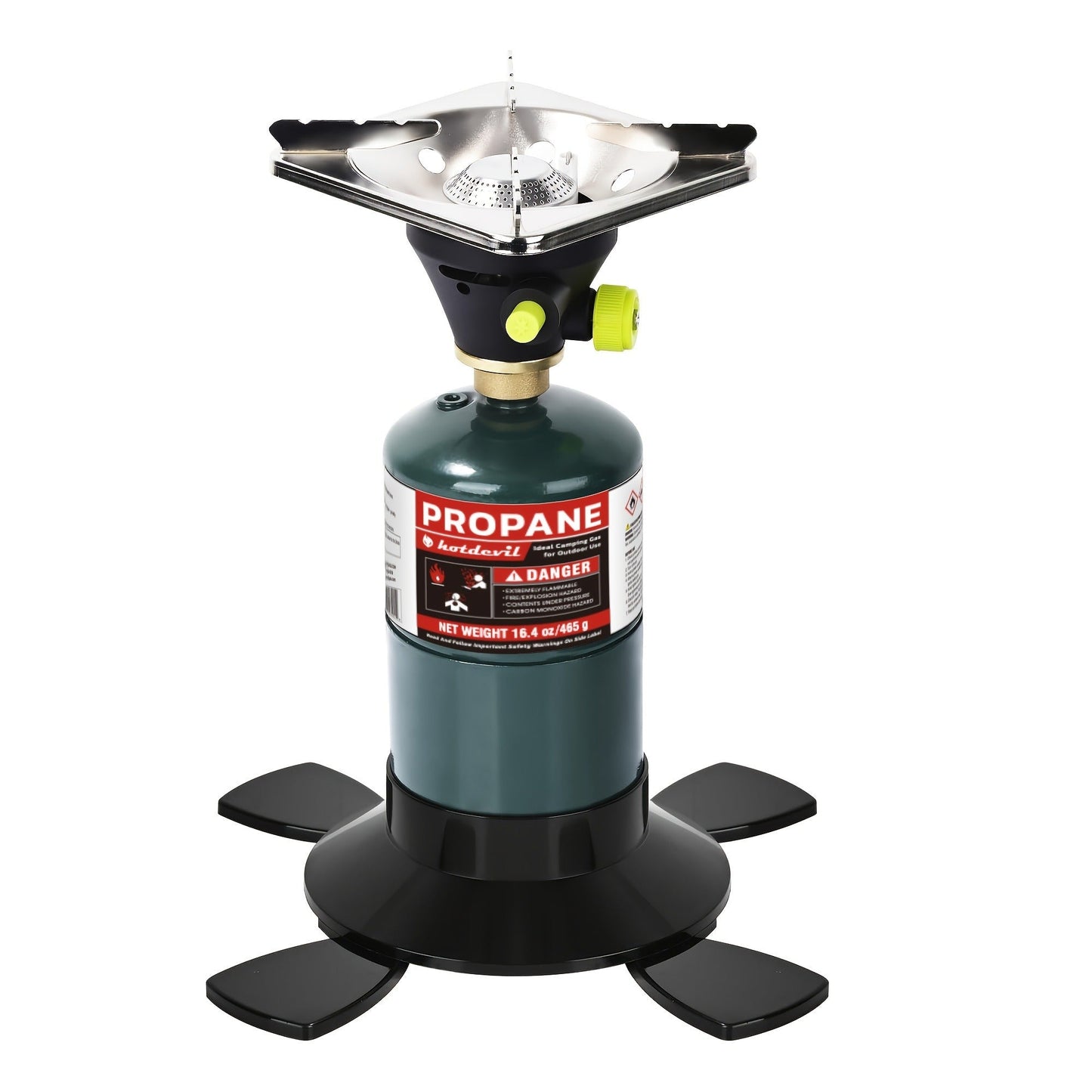 Backpacking Stove Bottletop Propane, Hotdevil HD-5005 Camping Stove with Instant Ignition, Propane & MAPP Gas Compatible