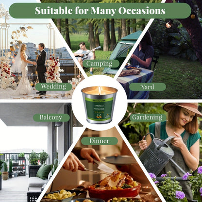 Citronella Candles Set 4 Pack Outdoor Indoor Bug Repellent Candles for Patio BBQ Garden Yard Camping Party Deck Holiday Gift Fall Candles