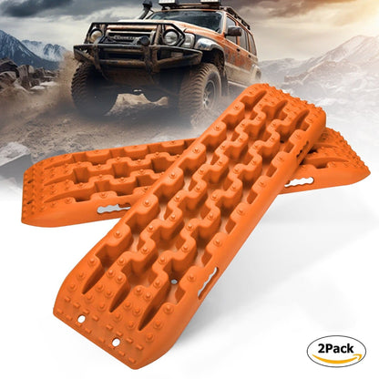 Off-Road Traction Boards Recovery Tracks 2-Pack – 10-Ton Capacity, 40”×11.8” PP Traction Mats for Sand, Mud & Snow