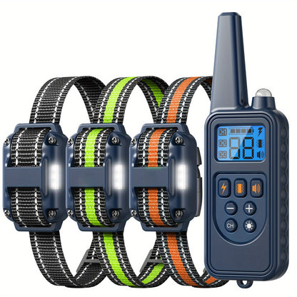 Dog Training Collar with Remote – LED Light, Beep, Vibration & Safe Shock Modes | Waterproof E-Collar for 1