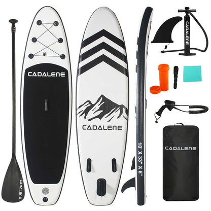 10-Foot by 33-Inch Inflatable Paddle Board Kit with EVA Deck, Three Fins, Paddle, Pump and Backpack