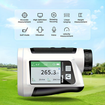 Laser Rangefinder 1000 Yard with Slope Compensation & Vibration Lock – USB Rechargeable Golf Rangefinder with Side Display Voice Broadcast 9