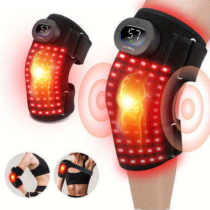 Red and Near-Infrared LED Knee Wrap with 660nm and 850nm Lights, Three Vibration Levels and Five Light Modes