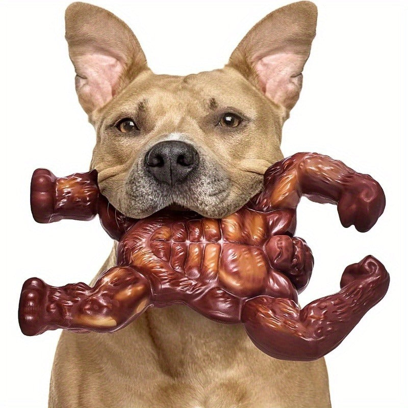 Dog Chew Toy Durable Rubber Beef Flavor Chew Stick for Medium & Large Dogs – Indestructible Teething Toy with Unbreakable Joints