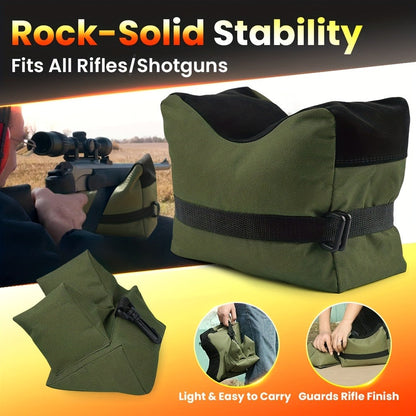 Shooting Rest Sandbag Bags Front & Rear Support Stand Holders for Rifle Gun Shotgun Bench Rest Target Sports Hunting Photography Unfilled