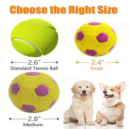 Latex Squeaky Dog Balls 4 Pack Soft Bouncy Sport Fetch Balls for Puppies & Small Dogs – 2.8 Inch Vibrant Color Chew Throw & Fetch Toy Set