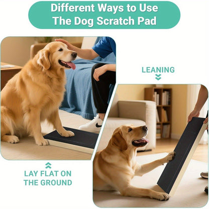 Dog Nail Scratch Board with Foldable Adjustable Stand, Replaceable Sandpaper and Bracket or Flat Options