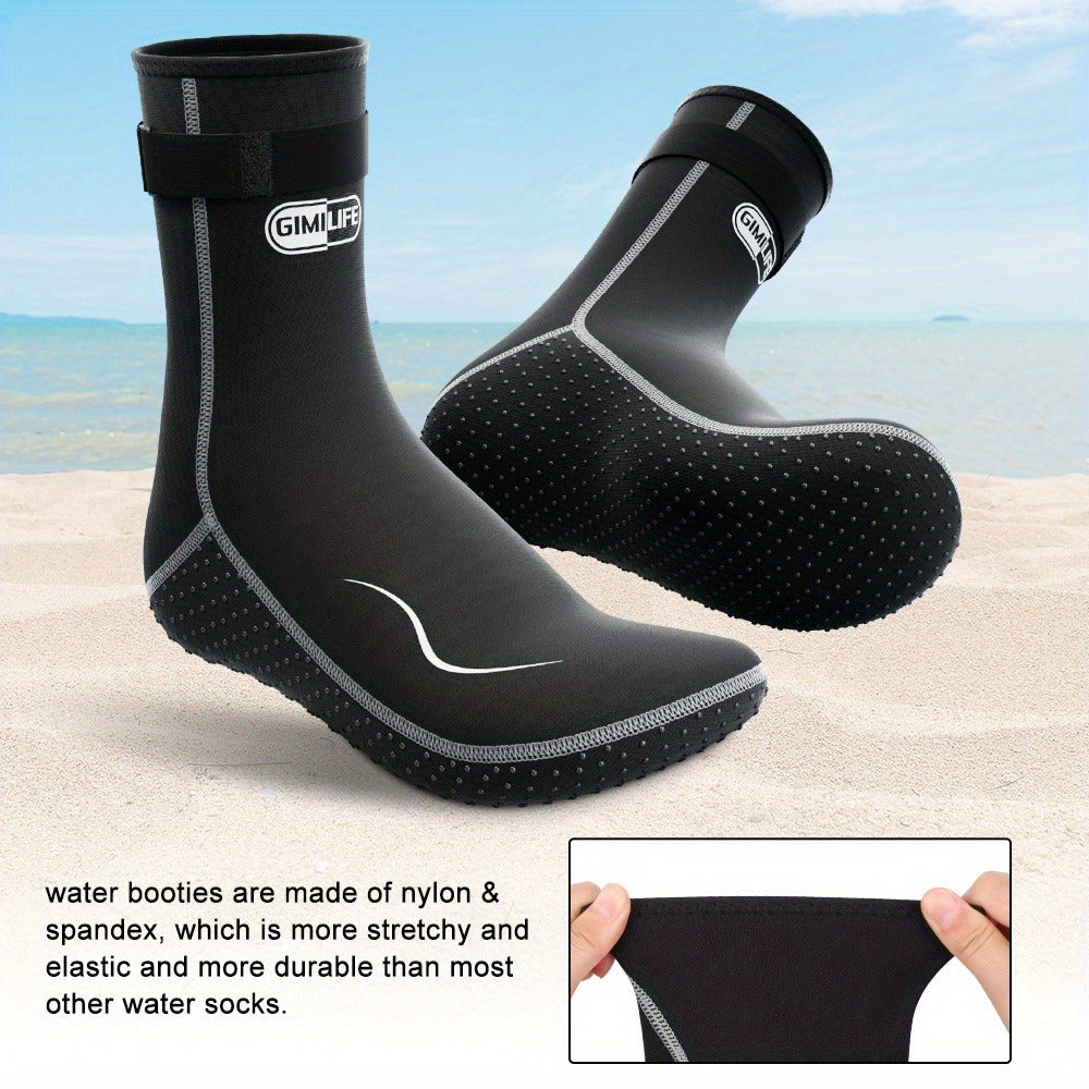 Neoprene Wetsuit Socks 3.5mm – High & Low Cut Water Booties, Non-Slip Anti-Abrasion for Diving Snorkeling Kayaking Beach Volleyball Surfing