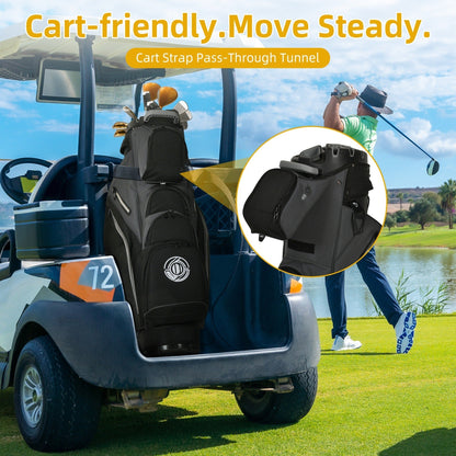 Hard Shell Golf Bag Armored Protective 900D High-Density Oxford Cloth Large Capacity Professional Equipment Travel Bag 105x27x38cm Deep Grey