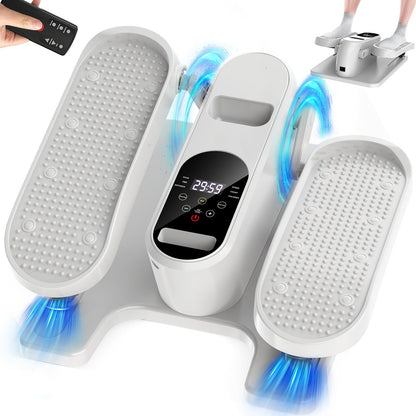 Under Desk Elliptical Machine – 12-Speed Electric Seated Leg Exerciser, Quiet & Portable Foot Pedal Trainer with Remote