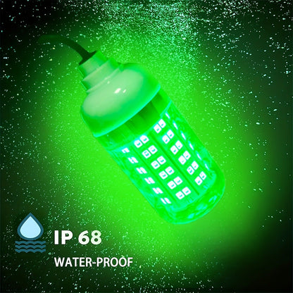108 LED Underwater Fishing Light – IP68 Waterproof Night Fishing Lure Light with USB Connector & 16.4ft Cable