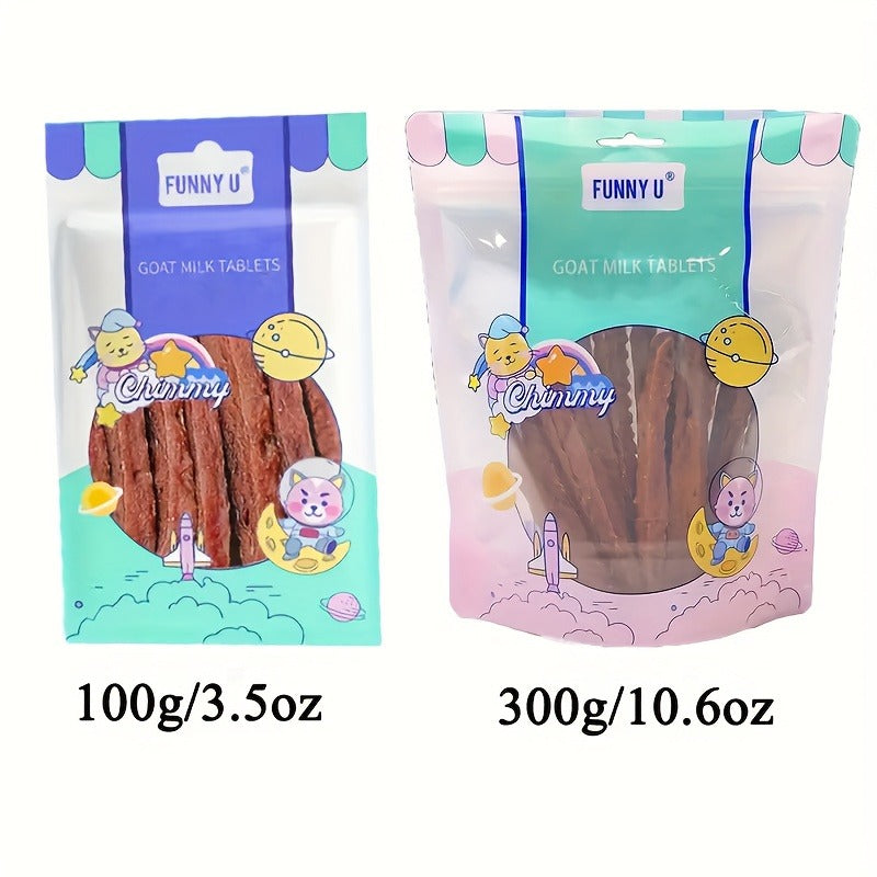 Milk Stick Dog Treats Soft Chew – Dried Milk Chicken & Duck Sticks, High Protein Easily Digestible Training Rewards