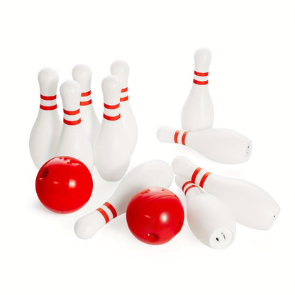 Glow in the Dark Bowling Set for Kids – 10 Pins & 2 Balls Indoor Outdoor Game Boys Girls Birthday Gift