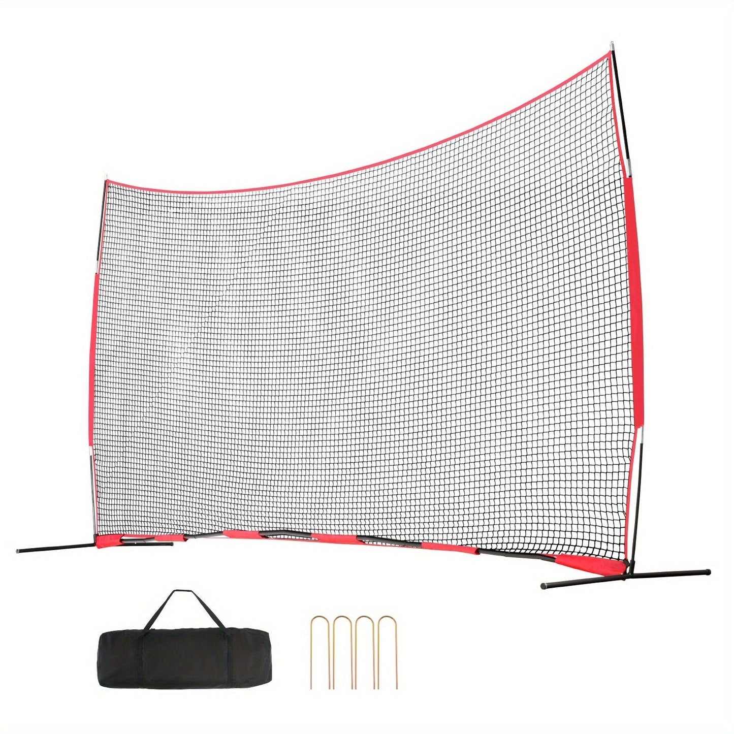 Sports Barrier Backstop Net with Carry Bag – Portable Protection Netting for Baseball Softball Lacrosse Soccer Hockey