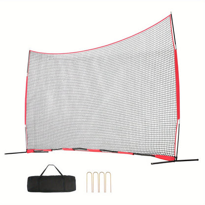 Sports Barrier Backstop Net with Carry Bag – Portable Protection Netting for Baseball Softball Lacrosse Soccer Hockey