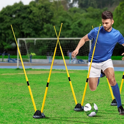 Agility Training Hurdle Bar Set Adjustable Height Speed Drills Football Basketball Soccer Indoor Outdoor Pole Hurdle Training 4 Bases 4 Rods