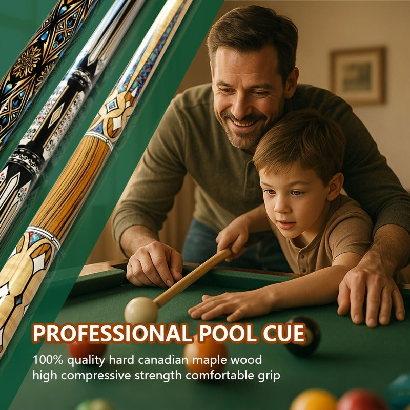 Premium Maple Pool Cue Stick 13mm – Unisex Professional Billiard Cue for Training & Play, 3 Color Options + 3-in-1 Cue Tool & Training Balls