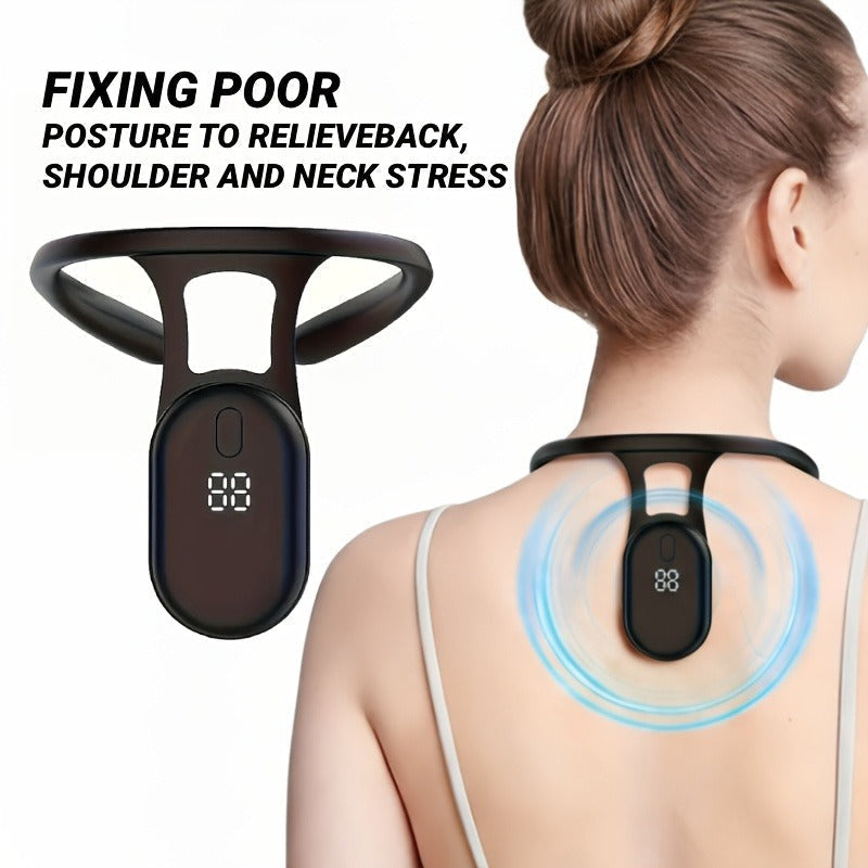 Wearable Posture Reminder with LCD Display, Vibration Alert, Three Sensitivity Levels and USB Charging