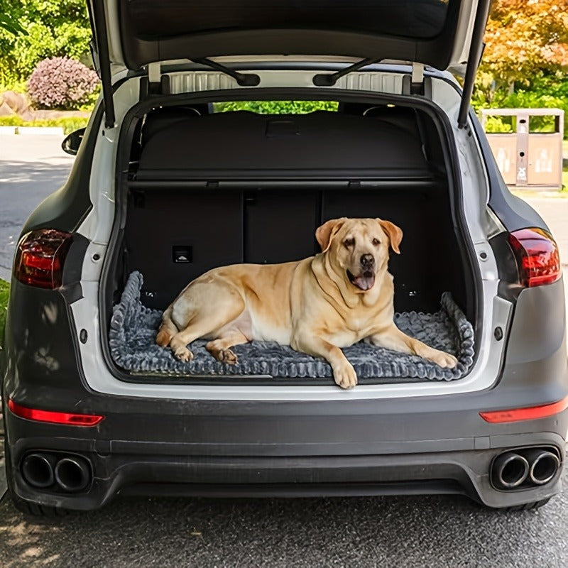 Dog Car Mat Nonslip Pet Seat Cushion with Rear Extension Pad, Heavy-Duty Anti-Scratch Waterproof Floor Liner for SUVs Sedans Trucks