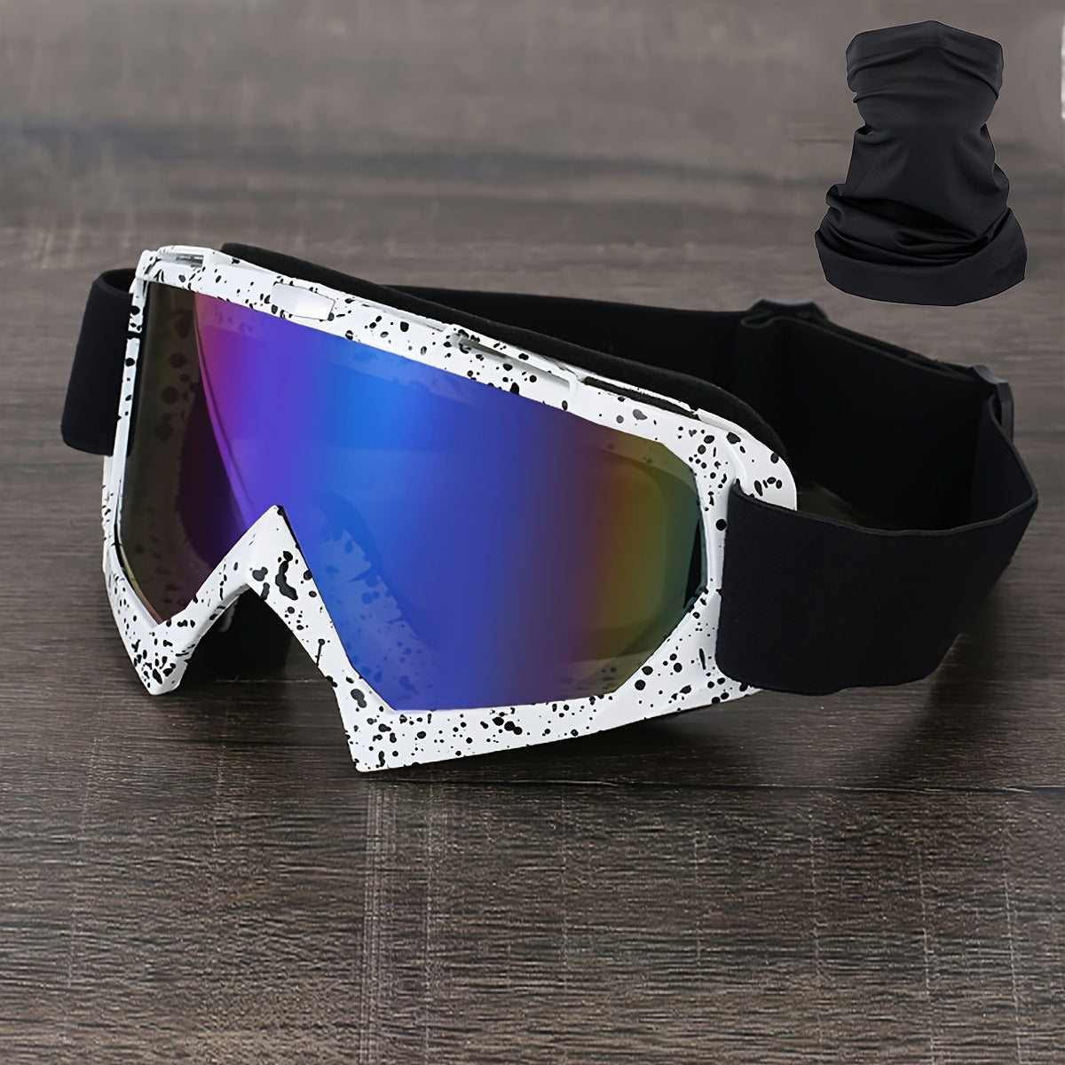 Thirty-Style NAFEIB Ski Goggle and Matching Headwear Set with Mirrored, Clear, Silver and Gray Lens Options