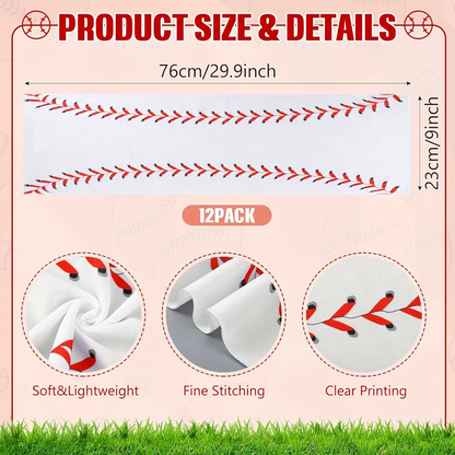 12 Pack Sport Cooling Towel Set 30"x9" Microfiber Chilly Sweat Rags for Baseball Softball Soccer Golf Gym Running Coach Team Gift
