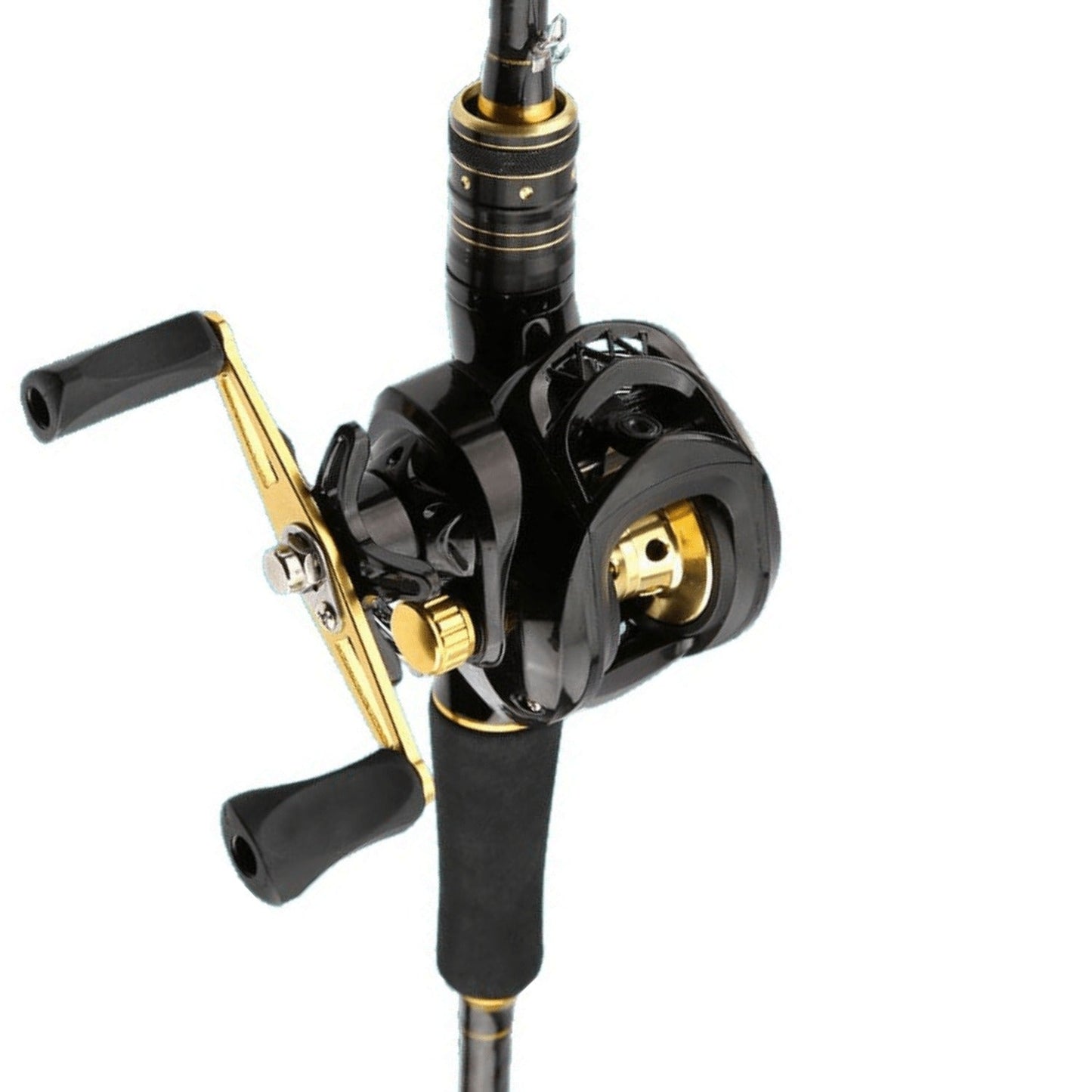 Carbon Fiber Fly Fishing Rod and Reel Combo Set 165cm Aluminum Alloy Reel EVA Grip Left Right Hand Fly Fishing Kit Black Gold Beginner