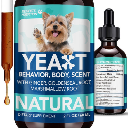 60 mL Pet Supplement Drops for Dogs and Cats in One-, Two- or Three-Bottle Checkout Pack Options