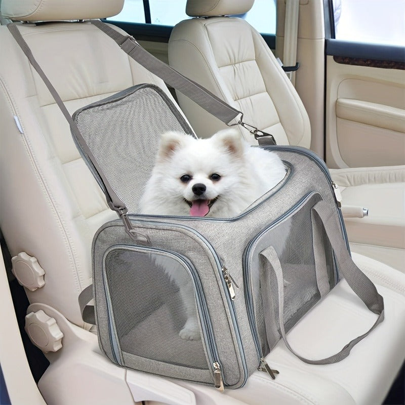 Large Soft-Sided Pet Crate & Travel Cage for Cats & Puppies Up to 25 lbs – Foldable Waterproof Portable Dog Cat Kennel Playpen