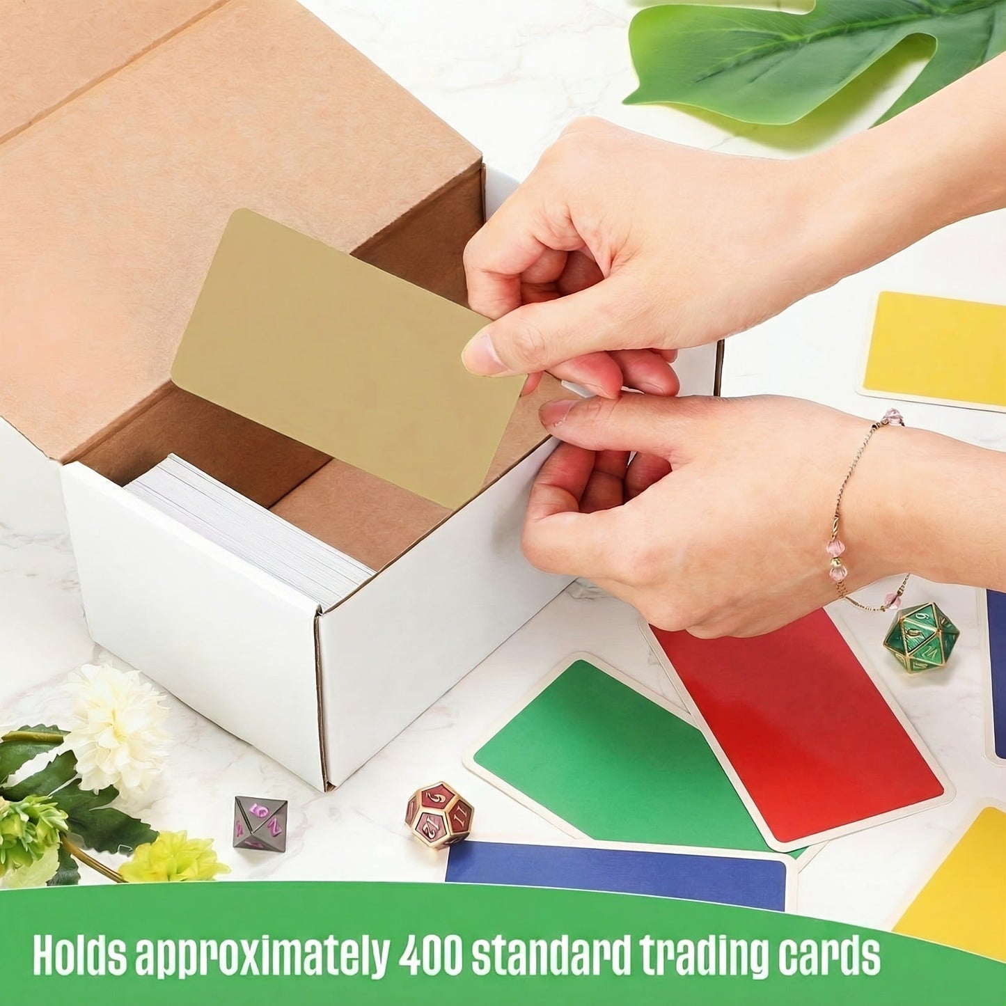 20-Pack Trading Card Storage Box Set with Foldable Cardboard Bodies and 7 x 3.7 x 2.8-Inch Size