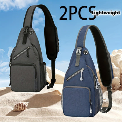Crossbody Sling Backpack for Women Men – Lightweight Oxford Cloth Shoulder Chest Bag Daypack for Hiking Traveling Camping