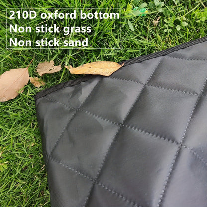 Foldable Picnic Mat 78x78in Dual Layer 240T Polyester & 210D Oxford Cloth Printed Outdoor Beach Mat for Camping