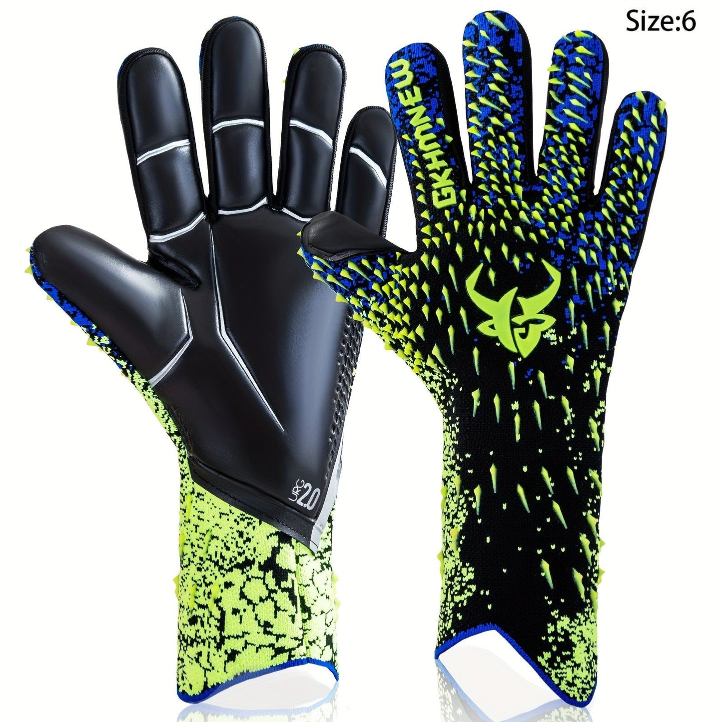 Soccer Goalkeeper Gloves with 4mm Grip Palm – Ventilated Goalie Gloves for Youth & Adults, Flexible Finger Protection, Sizes 6-10