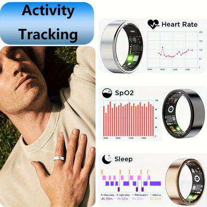 Waterproof Smart Ring – Sleep & Fitness Tracker for Men Women