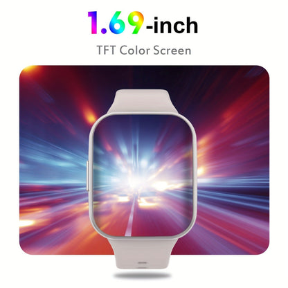 Smartwatch 1.69" HD Screen, 25 Sports Modes, IP68, Color Options & Everyday Wear Design with Activity Tools, Alerts and Color or Strap