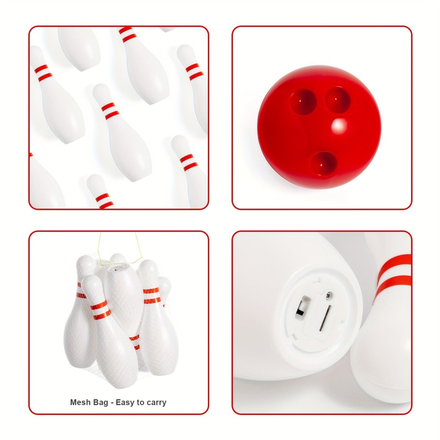 Light-Up Kids Bowling Set with 10 Pins & 2 Balls – Glowing Indoor Outdoor Bowling Game for Boys & Girls, 7.87-Inch Tall Pins