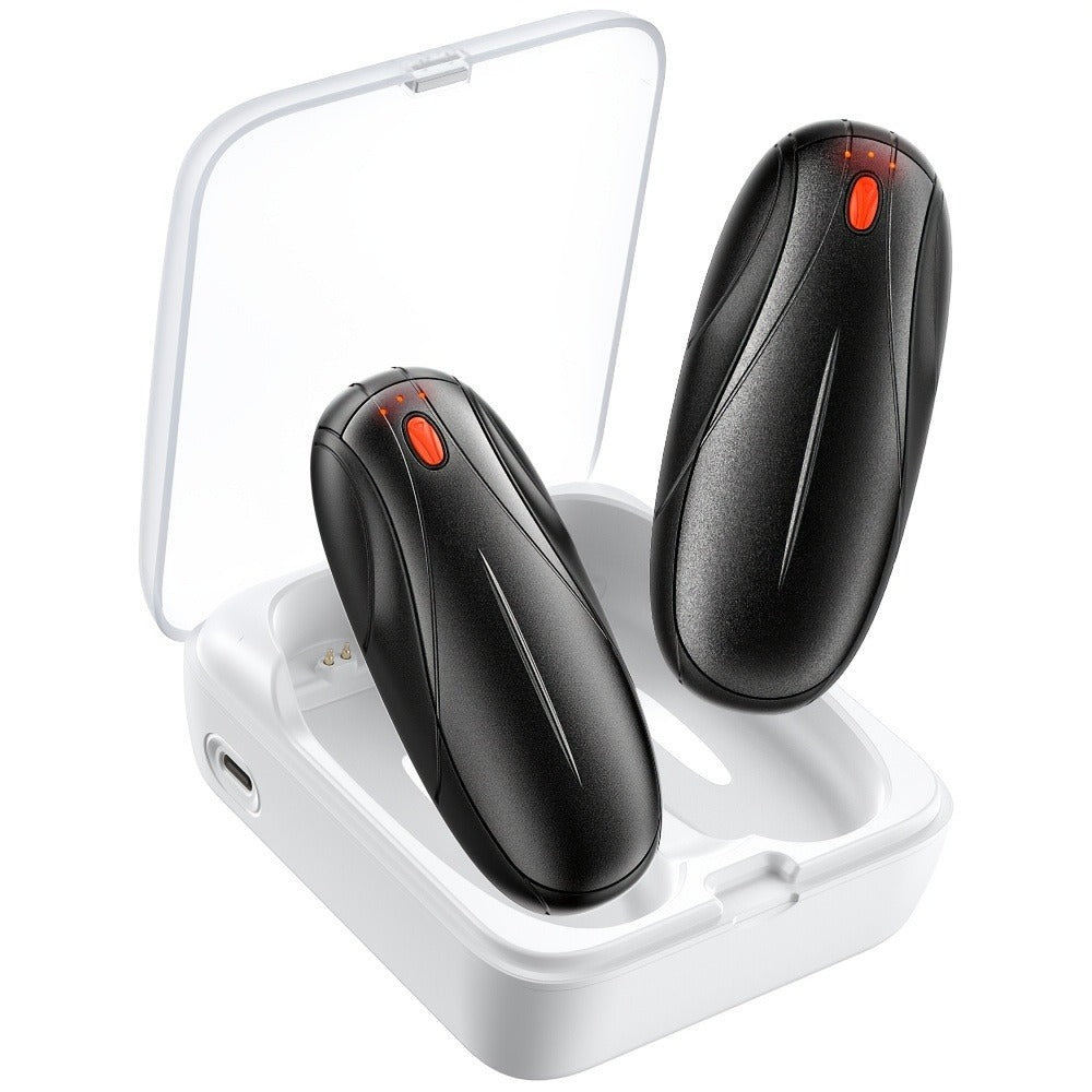 Rechargeable Hand Warmers 2 Pack with Charging Case – Electric Portable Pocket Heater, Quick Charge, Reusable Heat Packs for Winter Outdoor