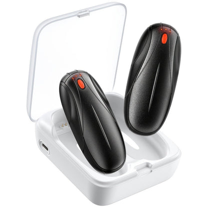 Rechargeable Hand Warmers 2 Pack with Charging Case – Electric Portable Pocket Heater, Quick Charge, Reusable Heat Packs for Winter Outdoor