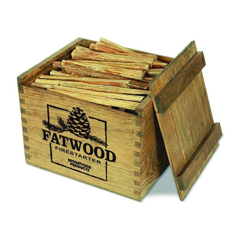 Fatwood Fire Starter Wood Crate 100% Natural Pine Resin Kindling Sticks for Fireplace Campfire BBQ Grill Fire Pit Pellet Stove Organic